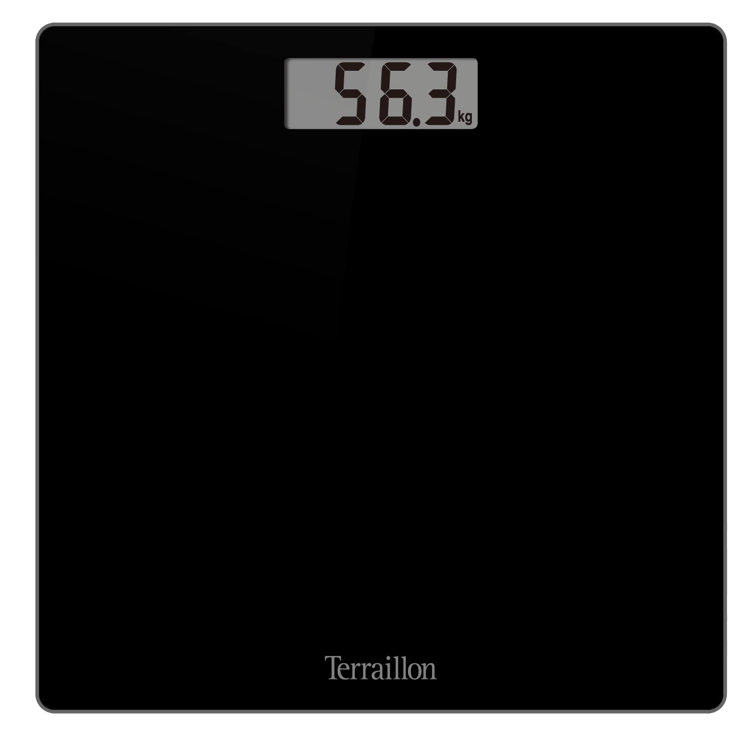 TERRAILLON - Balance de pèse personne électronique Pèse-personne compacte et ultra plate, Noir