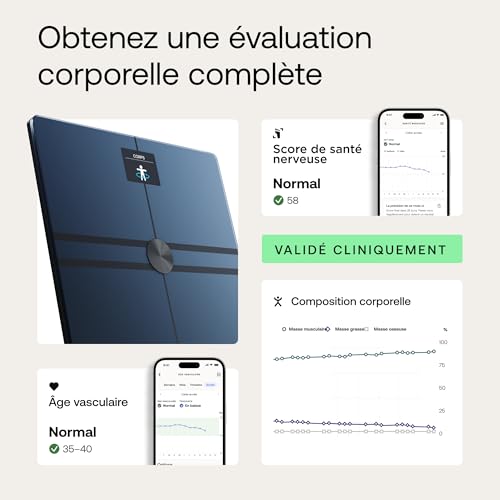Balance connectée WITHINGS Body Comp - Analyse corporelle complète & Évaluation Cardiovasculaire - Pour_fitness_enthusia