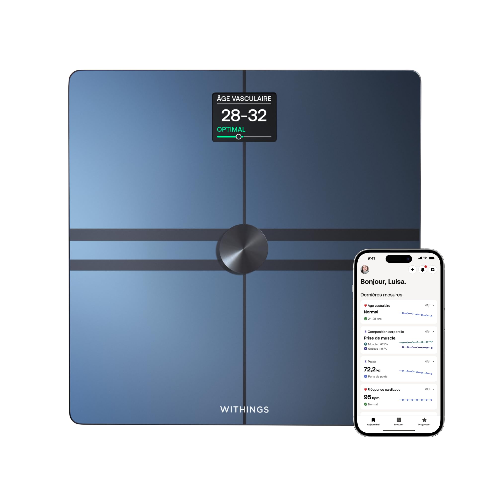 Balance connectée WITHINGS Body Comp - Analyse corporelle complète & Évaluation Cardiovasculaire - Pour_fitness_enthusia